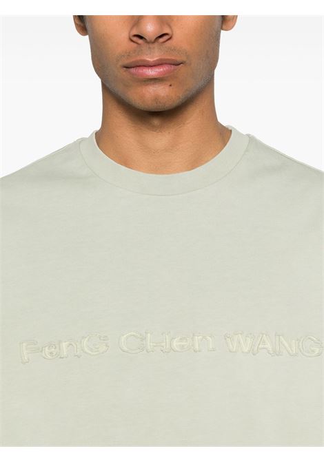 Green Sandwash T-shirt Feng chen wang - men FENG CHEN WANG | FUS19TS07CYN